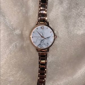 Charming Charlie Marble Rose gold watch